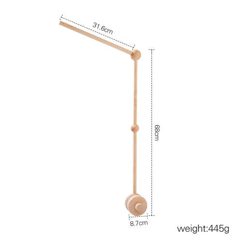 Natural Wood Baby Crib Arm