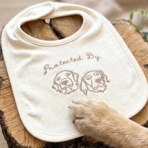 Custom Embroidered Baby Bib With Pets