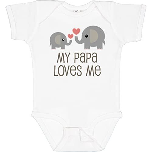 inktastic My Papa Loves Me Grandchild Baby Bodysuit