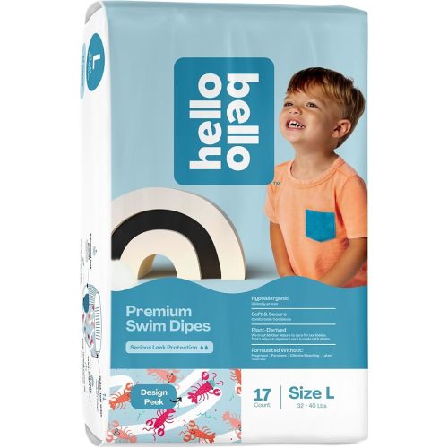 Hello Bello Premium Swim Diapers I Affordable and Eco-Friendly Disposable Swim Dipes for Babies and Kids I Size Medium