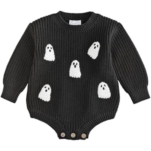 Mud Pie Baby Boys' Kids Baby Boy Halloween Ghost Sweater Bubble