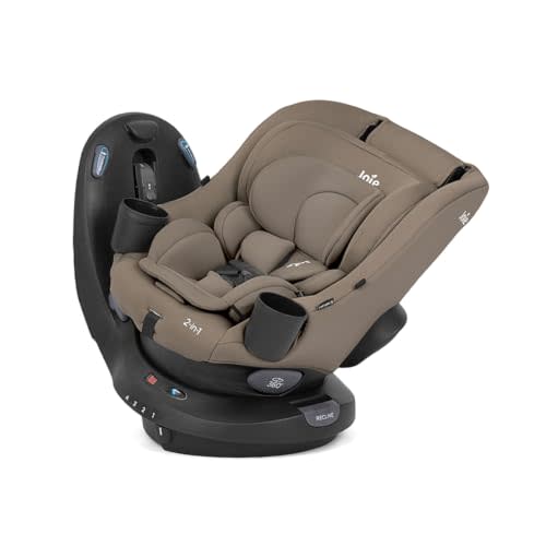 Joie Baby, Chili Spin SI 360 Rotating 2-in-1 Convertible Car Seat, Rear and Forward-Facing, No-Rethread Harness, Side Impact Protection (Mocha)