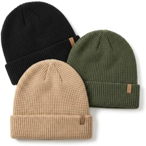 3 Pack Toddler Baby Beanies Kids Infant Winter Hats Knit Warm Caps for Boys Girls