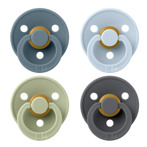 BIBS Colour 4 PACK Pacifiers - Petrol/Sage/Baby Blue/Iron – Bibsworld store US