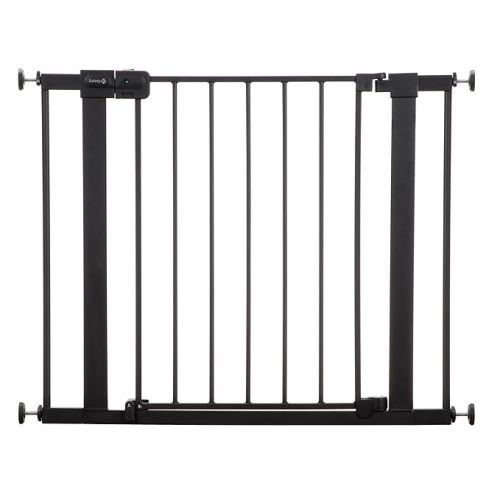 Safety 1st Easy Install Baby Gate for Doorways, Auto-Close Pressure-Mounted Magnetic Latch, Indoor Dog Gates, No Drilling, Fits 29"-38", Black