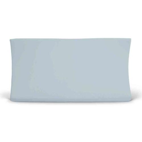 Solid Light Dusty Blue Bamboo Knit Changing Pad Cover