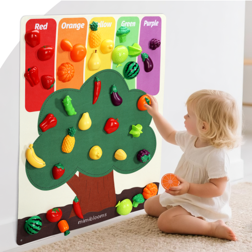 Mimiblooms Play Food Set with Cutting Fruits&Felt Tree Mat, Pretend Food Play Kitchen Accessories, Toy Kitchen Food Playset, Learning Toys - TikTok Shop