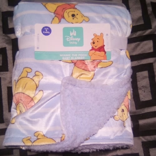 Disney Baby Blue Winnie the Pooh Blanket
