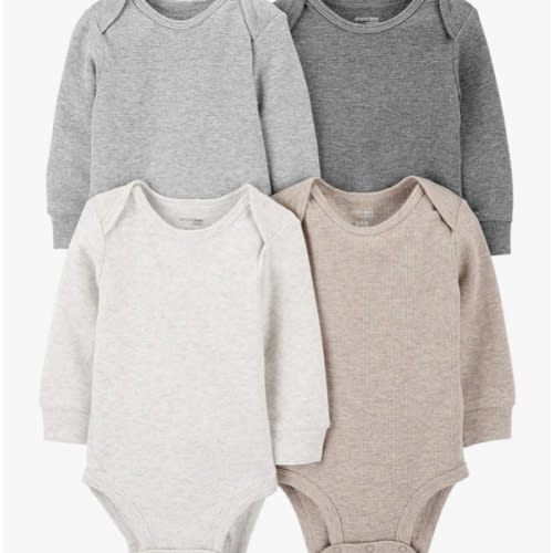 Simple Joys by Carter's Baby 4-Pack Long-Sleeve Thermal Bodysuit