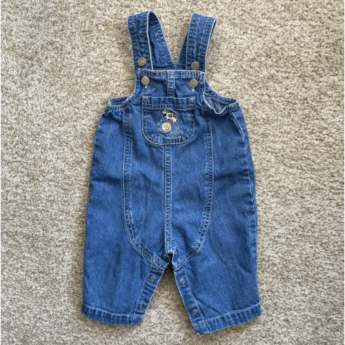 Vintage Carter’s Classics Baby 3-6 Months Denim Overalls Hey Diddle Jean Y2K