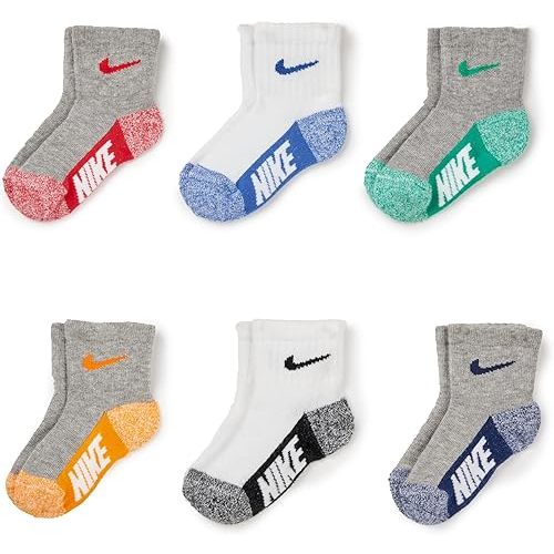 Nike Kids' 6-Pack Multi Logo Baby/Toddler Socks