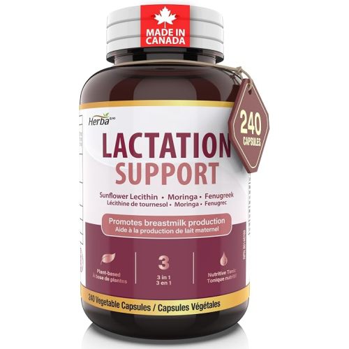 Herba Lactation Supplement – 240 Capsules | Sunflower Lecithin & More