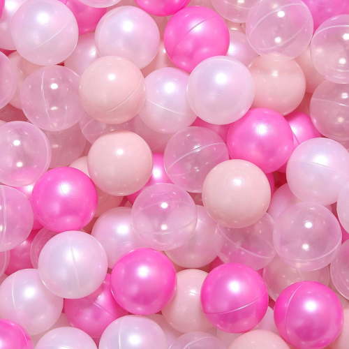 PlayMaty 100 Pieces Ball Pit Balls Plastic Phthalate&BPA Free Crush Proof Stress Balls for Toddlers and Kids Playhouse Ball Pit Accessories (Pearl Purple 2.2")