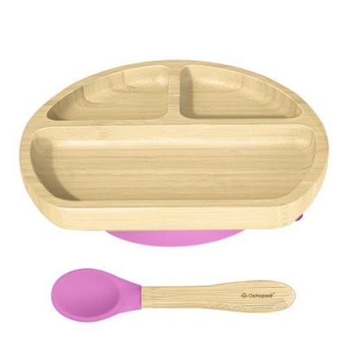 Kids Plates - Bamboo Suction Plate (Triangle) - Octopod
