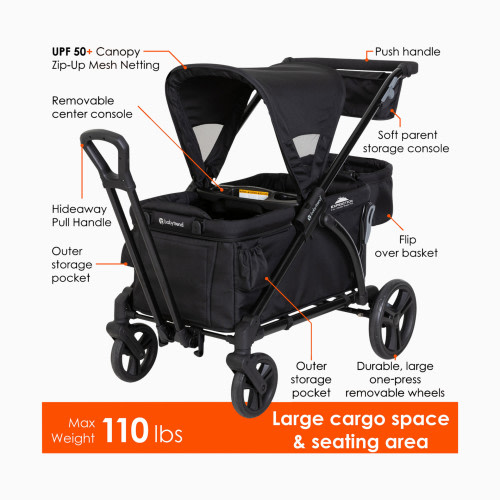 Expedition 2-in-1 Stroller Wagon PLUS - Ultra Black