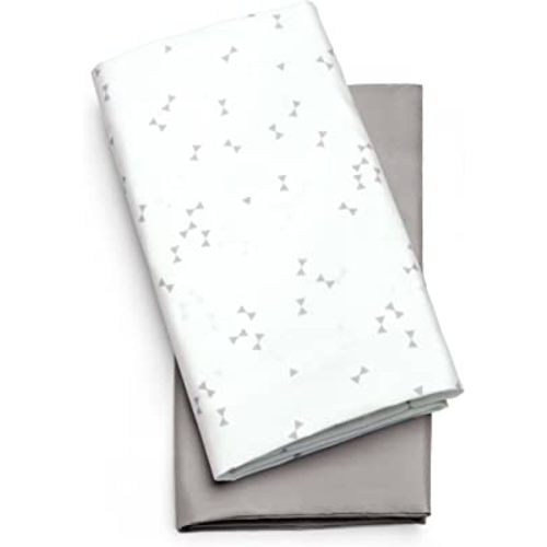 Chicco LullaGo Bassinet Sheets - Grey Triangle 2-Pack | Grey