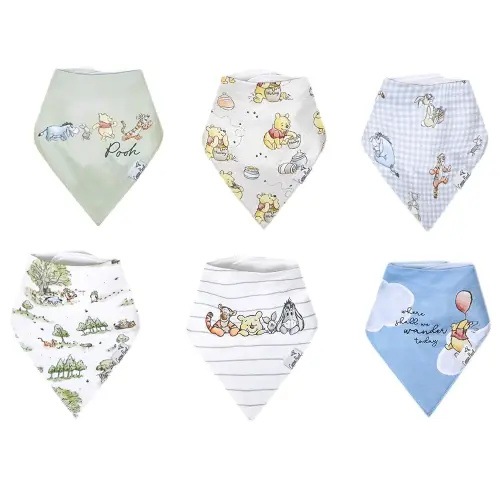 Copper Pearl Baby Bandana Drool Bibs for Drooling and Teething 6 Pack Gift Set Winnie The Pooh