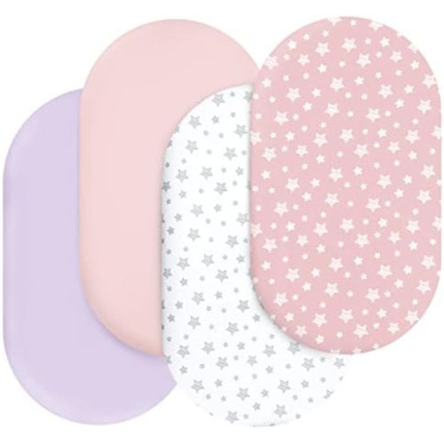 ToccoLeggero Bassinet Sheets Set 4 Pack For Baby, Universal Fit For Oval, Hourglass And Rectangular Mattress | Wayfair