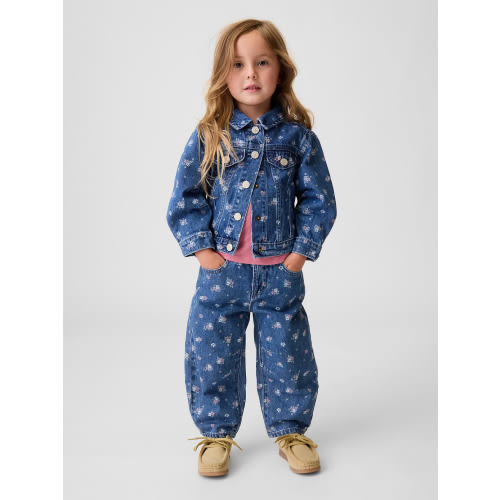 Baby & Toddler Floral Horseshoe Jeans