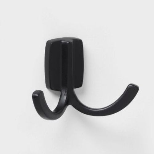 Modern Octopus Hook Matte Black - Brightroom™: Cast Aluminum Towel Hook, Powder-Coated, 20lb Capacity