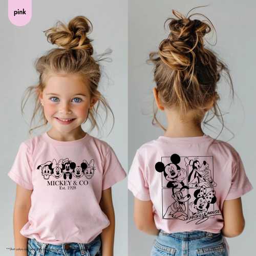 Kids Disney Shirt, Mickey & Friends Toddler Tee, Cute Cartoon Character Shirt, Disneyland Trip Shirt for Kids, Gift for Little Disney Fans