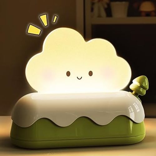 L LOHAS LED Cute Desk Decor Cloud Lamp Night Light for Kids, Kawaii Sleep Light, Rechargeable 7 Colors Lamp, Room Decor, Gifts Ideas for Baby Kids Girls Teens Teenages
