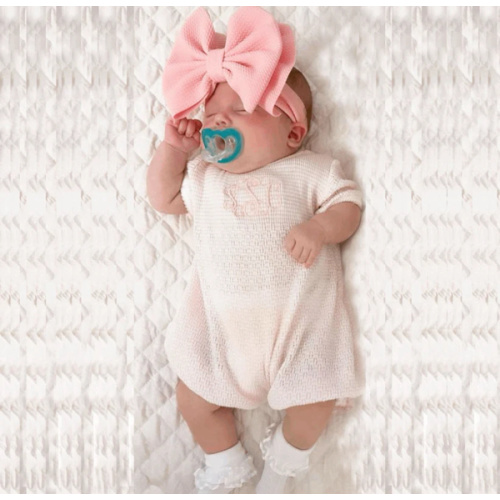 Paty Baby Girls Pink Romper Personalized Coming Home Outfit - Hiccups Children's Boutique
