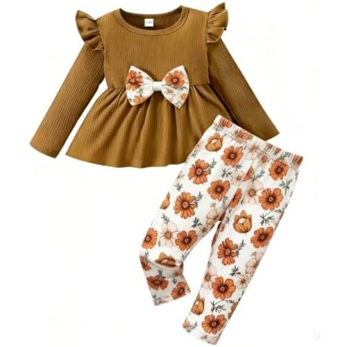 Baby Girl Clothes Toddler Girls Fall Outfit Long Sleeve Infant Clothing Set