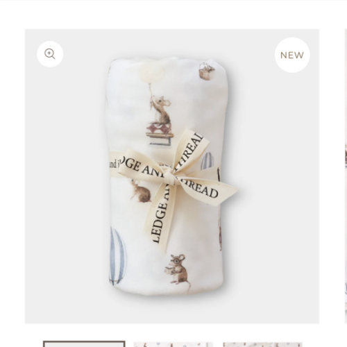 Mouse & Air Balloon Swaddle Wrap Australia | Stretch Cotton Baby Wrap – Fledge and Thread