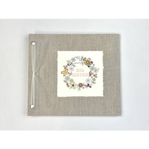 Big Sister Keepsake Book, Linen Journal