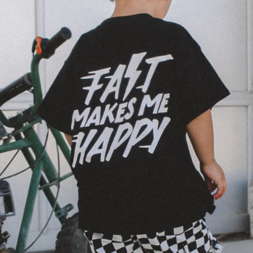Fast Makes Me Happy T-Shirt Black