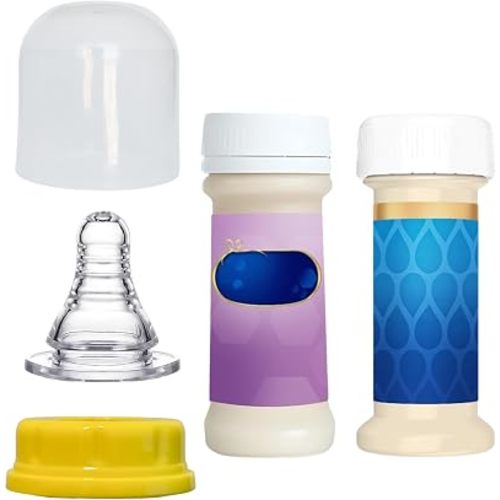 6pcs Reusable Feeding Set Compatible with Similac Ready-to-Feed Bottles – Includes Collar Rings, Slow-Flow Nipples & Dome Caps – BPA Free – Compatible with Similac 360 Total Care