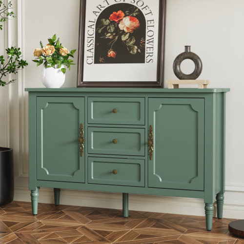 Alcott Hill® Collynns 47" Accent Cabinet With 2 Doors & 3 Drawers,Green & Reviews | Wayfair