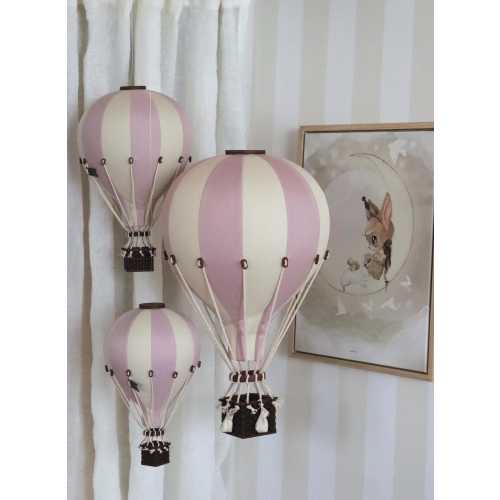 Personalized Lilac - Cream Hot Air Balloon with Custom Letter | Nursery Wall Decor | Baby Shower Gift | First Birthday | Christening