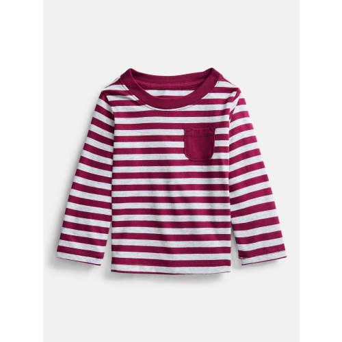 Wonder Nation Baby Boys Stripe Tee with Long Sleeves, Sizes 0-24 Months