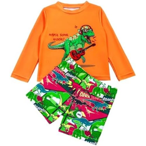 Toddler Swimsuits Boy 2t Bathing Suits Boys Swim Shirt Long Sleeve Swimming Set