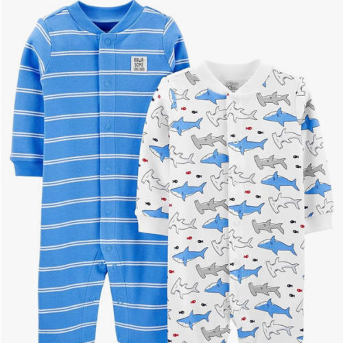 Simple Joys by Carter's baby-boys 2-way Zip Thermal Footed Sleep and Play, Pack of 2 (3-6M)
