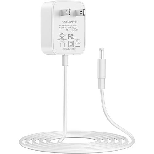 Graco Swing Replacement Cord 4.9ft, for Graco Duetsoothe/DuoGlider/Glider LX/Graco Simple Sway Swing/Simple Sway LX, Adapter 5V Charger Graco Baby Swing White