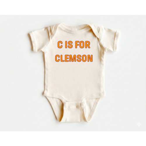 Toddler Football Shirt, Clemson Toddler T-shirt, Clemson Fan Crewneck Shirt, Football Clemson Shirt, New Baby Bodysuit, Baby Natural Onesie®