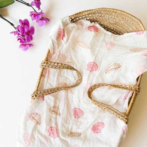 Sea Shell Swaddle - Beach Nursery Decor | Coastal Charm – Coca + B.