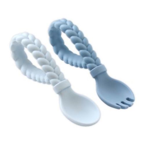 Itzy Ritzy® Sweetie Spoons 2-Pack Braided Toddler Utensils in Blue - BLUE - 2 PIECE