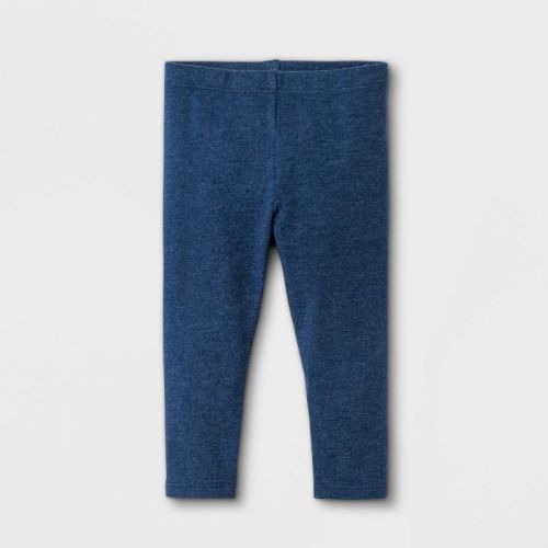 Baby Girls' Faux Denim Jersey Leggings - Cat & Jack™ Navy Blue