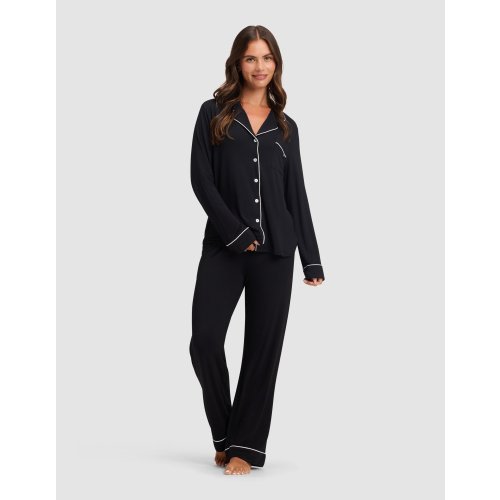 Women's Bamboo Stretch-Knit Long Sleeve Pajama Set | Cozy Earth