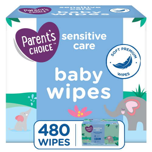 Sensitive Skin Hypoallergenic Baby Wipes with Aloe, 480 Count HSA/FSA Eligible