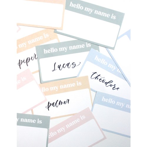 Baby name tag- Blue, James