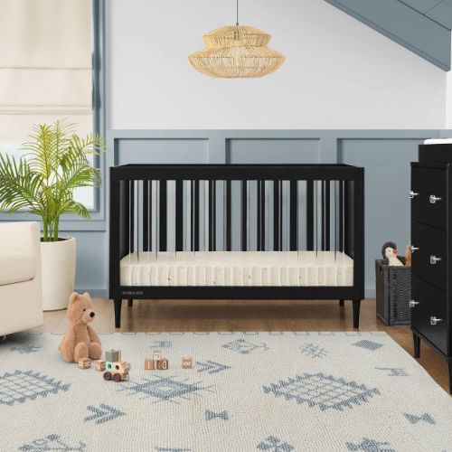 Delta Children Bowie 4-in-1 Convertible Crib - Greenguard Gold Certified - Black