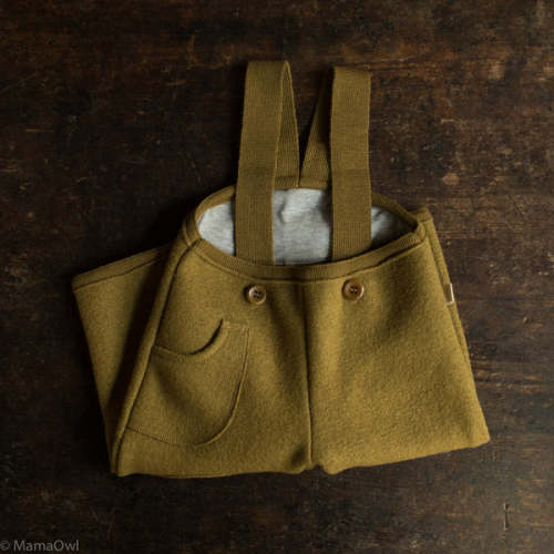 Baby & Kids Boiled Merino Wool Pocket Dungarees - Gold

       – MamaOwl