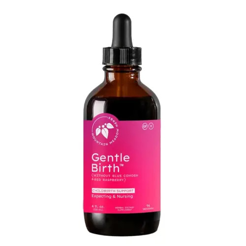 Mountain Meadow Herbs Gentle Birth for Birth Prep/Labor Prep, Fast Acting Liquid Herbal Extract for Childbirth Support w/o Blue Cohosh - 4oz
