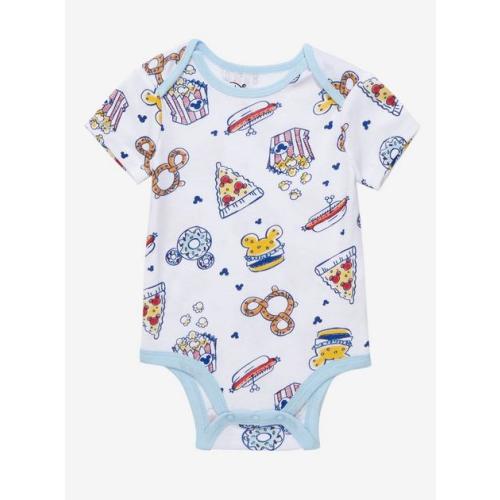 Disney Mickey Mouse Food Allover Print Infant One-Piece - BoxLunch Exclusive