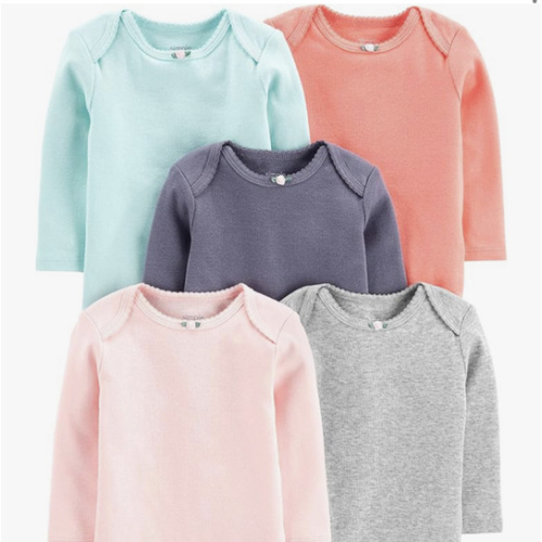 Simple Joys by Carter's Baby Girls 5-pack Long-sleeve Bodysuit